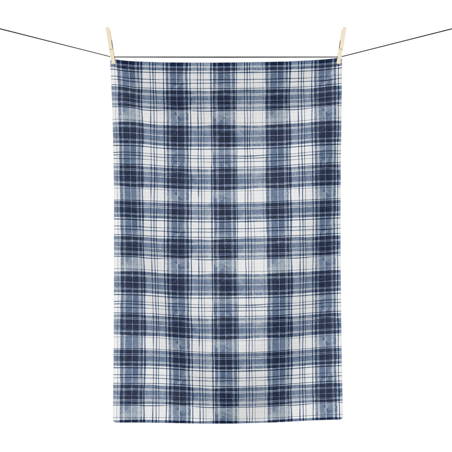 Microfiber Tea Towel: Denim Plaid